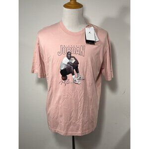 Nike Jordan Womens Oversized Michael Jordan Graphic Tee Pink Sz S NWT